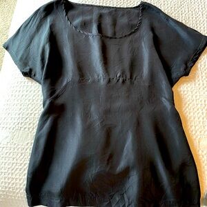 Black silk shirt